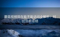 蘑菇视频现在能不能访问全解析：对比分析总结