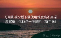 可可影视tv版下载使用难度高不高深度解析：优缺点一次说明（新手向）